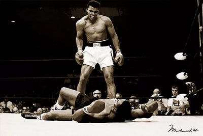 MUHAMMAD ALI V SONNY LISTON POSTER PRINT A4 BUY 2 GET ANY 2 FREE A3 SIZE